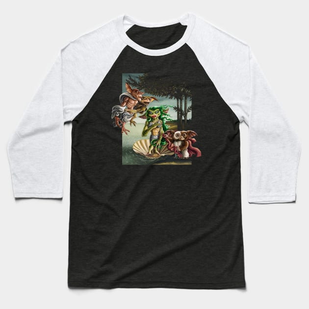 The Birth of Gremlinus Baseball T-Shirt by BER